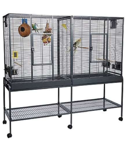 Rainforest Cages Double Flight Parrot Cage With Stand